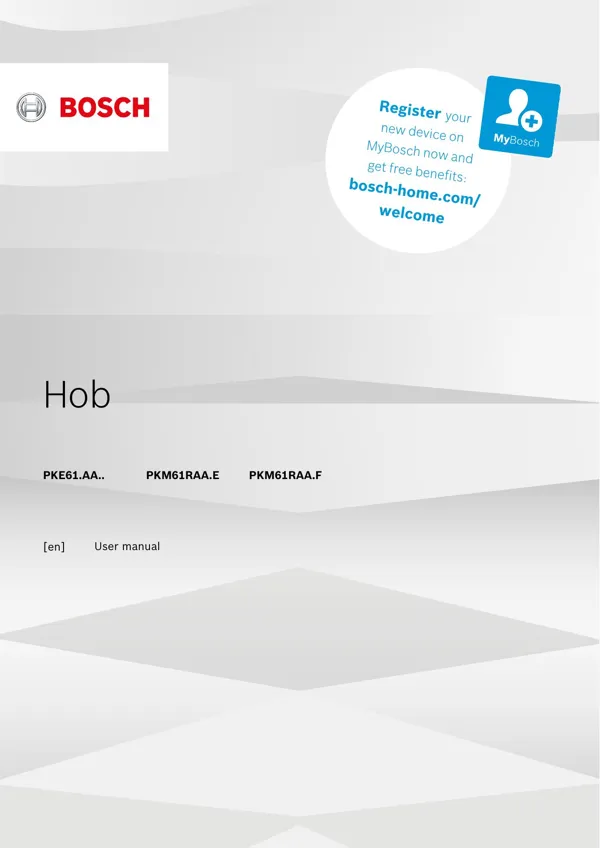 Bosch Hob PKE61.AA.. 9001604768_A Manual