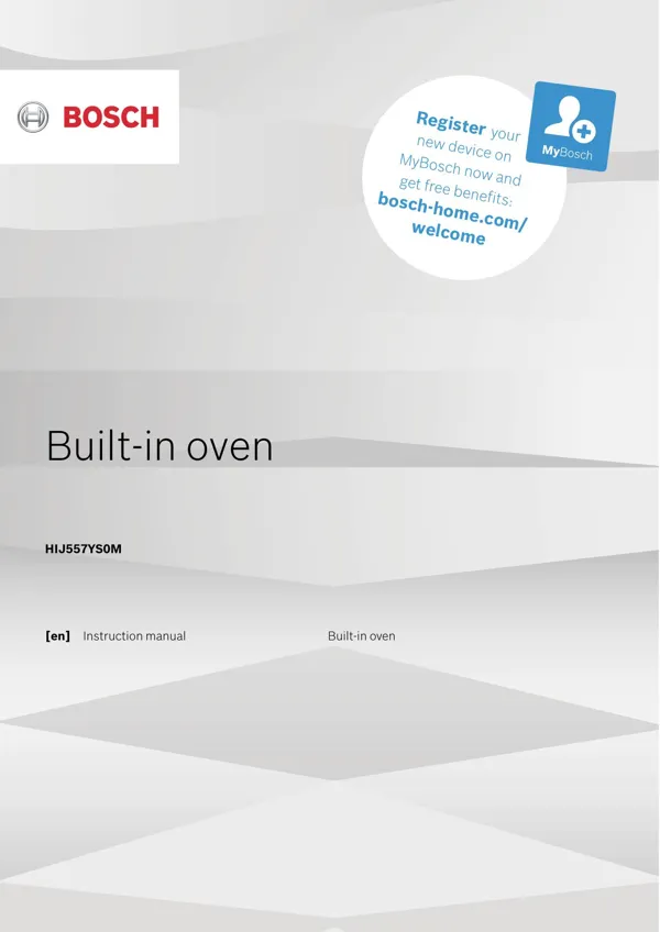 Bosch Oven HIJ557YS0M 9001610152_A Manual