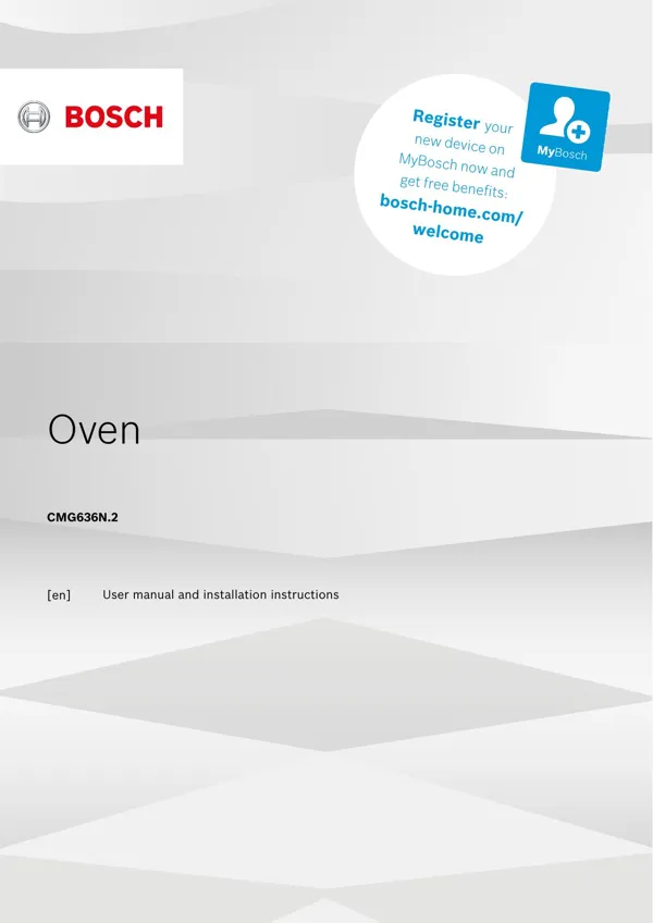 Bosch Oven CMG636N.2 9001680401_A Manual