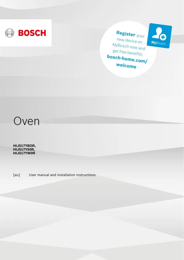 Bosch Oven HIJ517YBOR 9001690021_A Manual