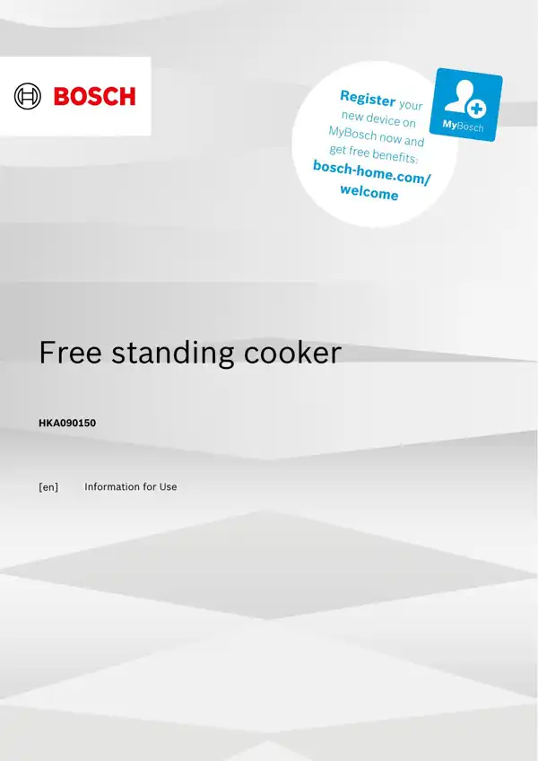 Bosch Cooker HKA090150 9001963133_A Manual