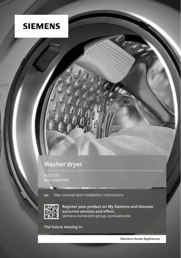 Siemens Dryer XQG120W-S74D8A10W 9001677491_A Manual
