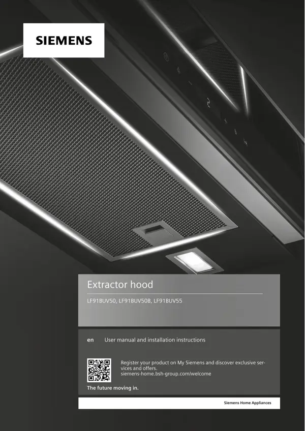 Siemens Extractor hood LF91BUV50 9001659806_A Manual