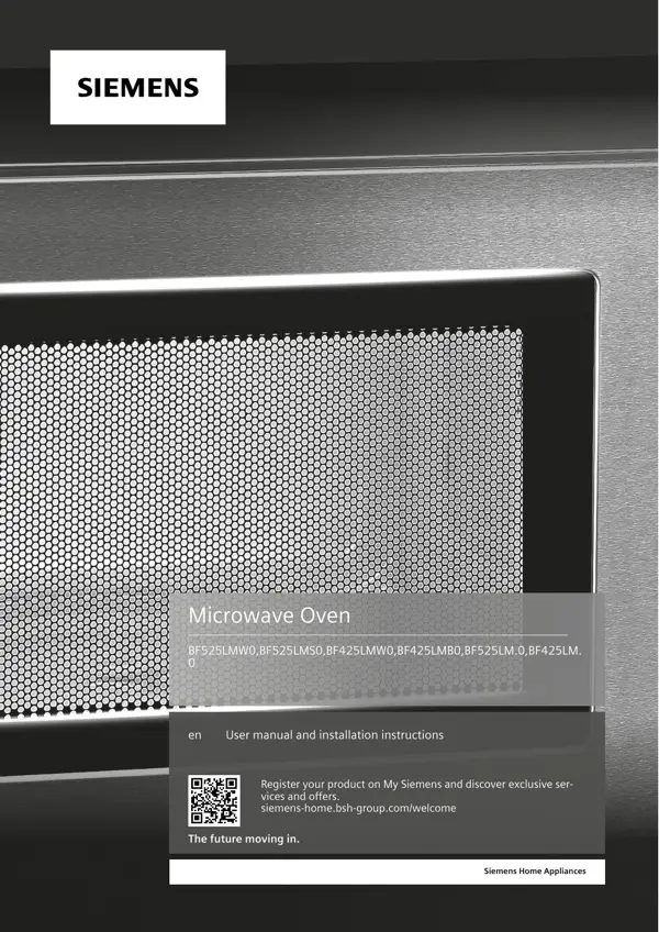 Siemens Microwave BF525LMW0 9001611133_A Manual