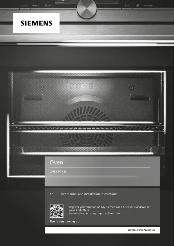 Siemens Oven CN838GR.6 9001620200_A Manual