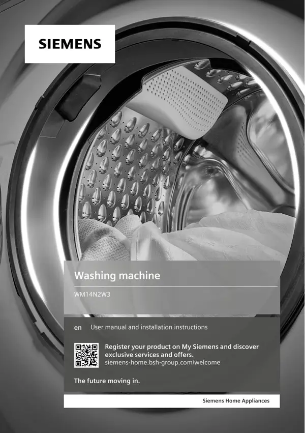 Siemens Washing machine WM14N2W3 9001690372_A Manual